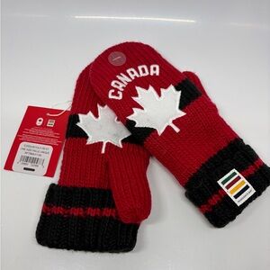 Red and Black Canada 2018 Olympics Mittens - TODDLER